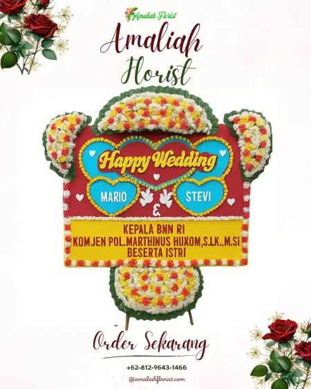 Papan Bunga Pernikahan Timuran